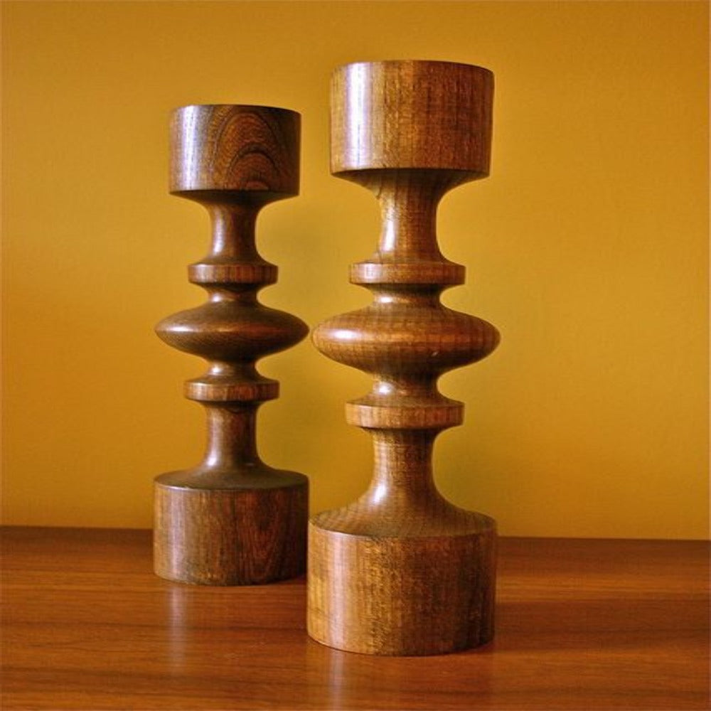 Wooden Candle Holder Set