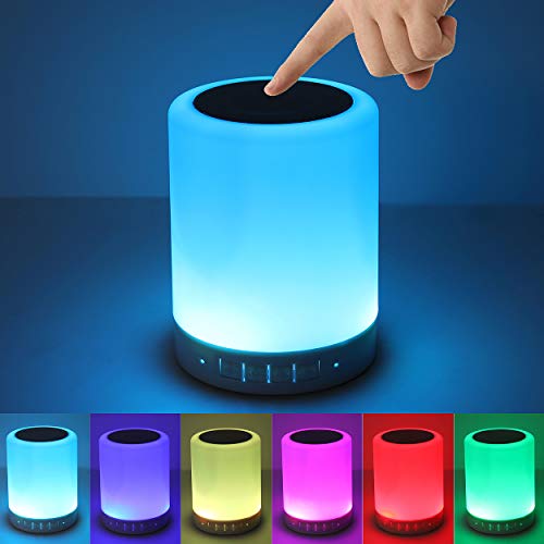 USB Rechargeable LED Night Light Touch Sensor Pat Lamp with BT speaker