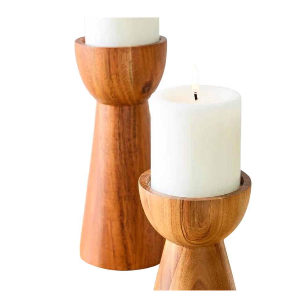 Candle Holder Solid Pair