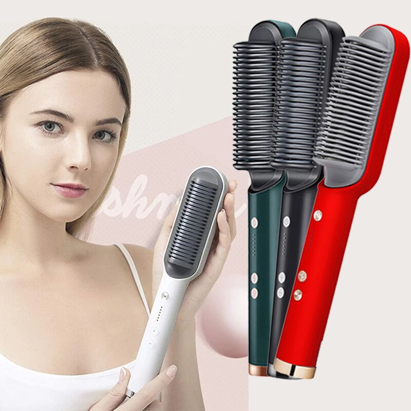 2 in 1 Hair Straightener Brush For Girls