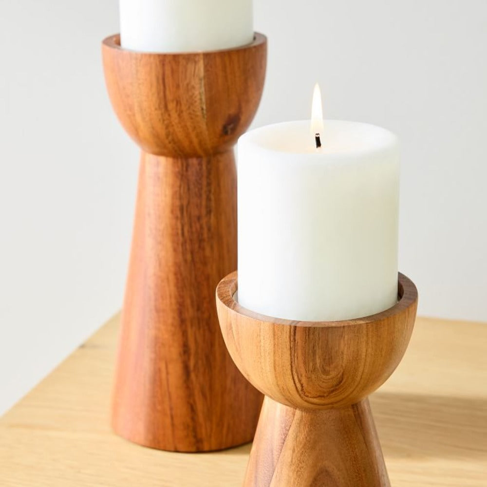 Candle Holder Solid Pair