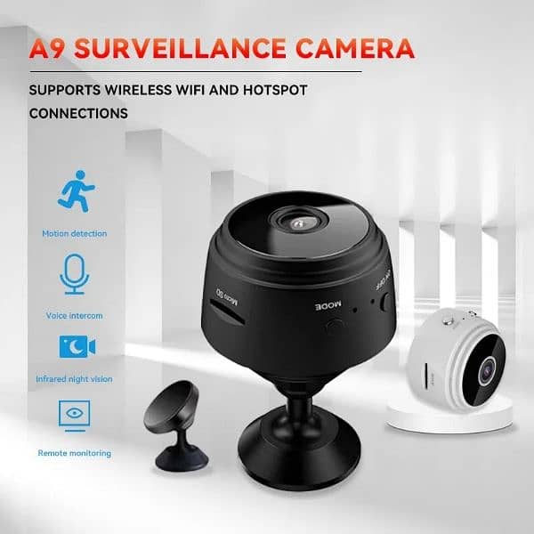 A9 SURVEILLANCE WiFi Mini Camera HD 1080p Wireless Video Recorder Voice Recorder Security Monitoring Camera Smart Home