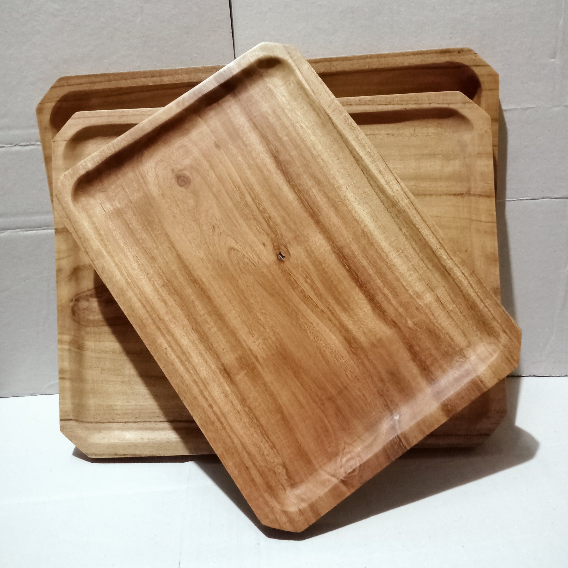Set of 3 Wooden Tray