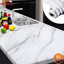 Self Adhesive (sticker) White Marble Sheet Roll Size